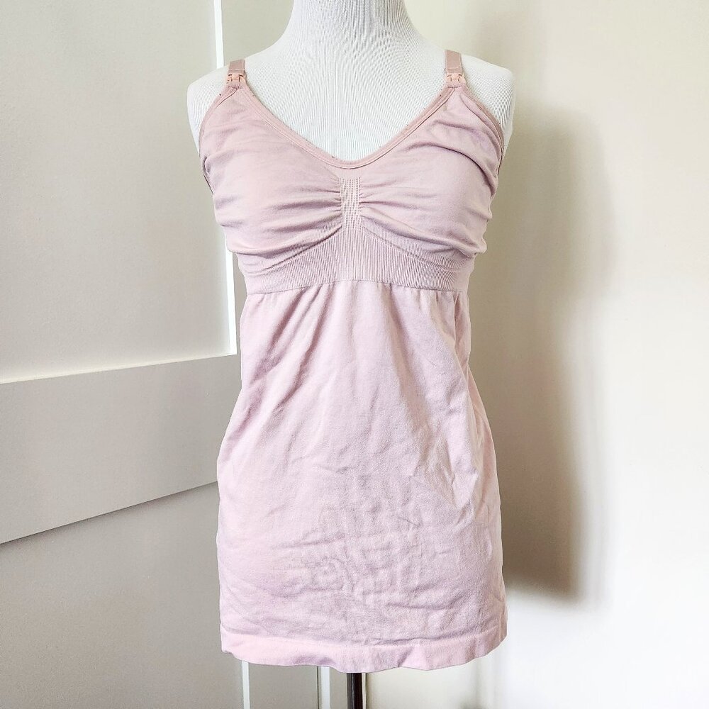 🎉HP🎉Light pink nursing camisole tank top. Maternity size L.